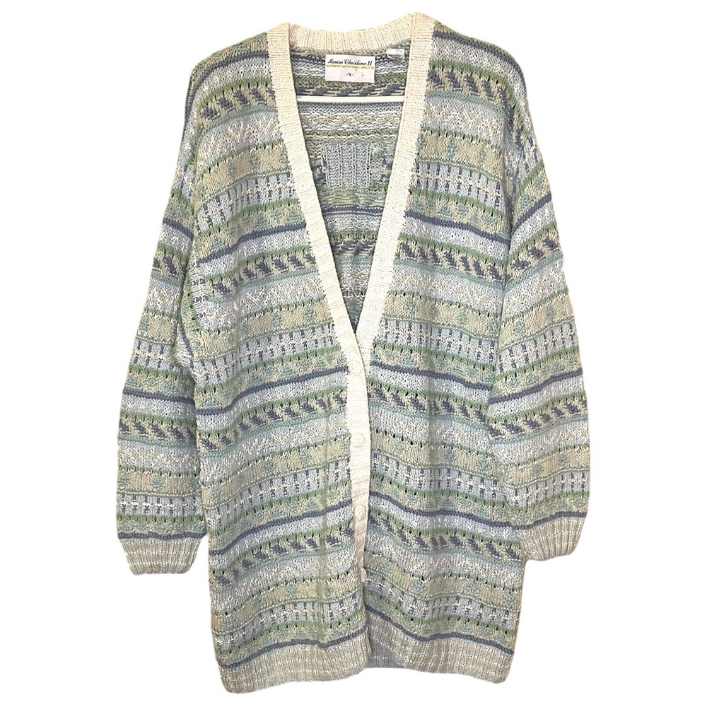 VTG MARISA CHRISTINA II Knitted Buttoned Cardigan Sweater